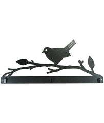 PS Bird on Branch w/Clips Charcoal