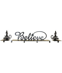 Believe and Candle Stocking Holder Set