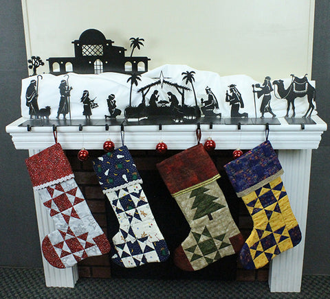 Nativity Nine Piece Stocking Holder Set