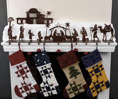 Nativity Nine Piece Stocking Holder Set