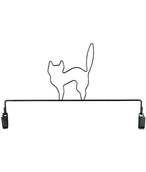 Black Cat wall hanging with clips