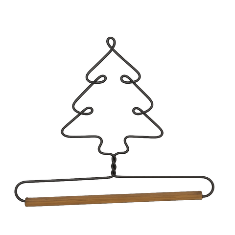 5 inch Gray Tree Holder with Dowel