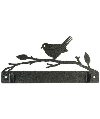 PS Bird on Branch w/Clips Charcoal