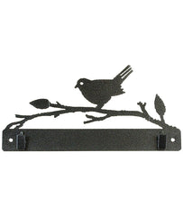 PS Bird on Branch w/Clips Charcoal