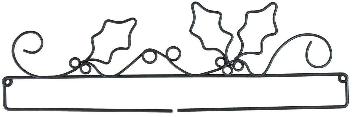 12inch  Holly & Berries Split Bottom w/ screw holes