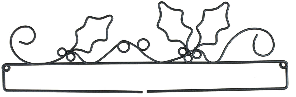 12inch  Holly & Berries Split Bottom w/ screw holes