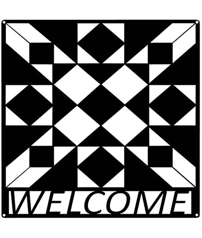 PS 24 inch x 24 inch Welcome Barn Quilt