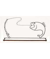 12 inch Gray Fish Fabric Holder