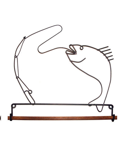 12 inch Gray Fish Fabric Holder