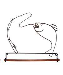 12 inch Gray Fish Fabric Holder